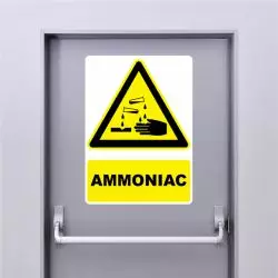 Autocollant Panneau danger ammoniac