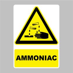 Autocollant Panneau danger ammoniac