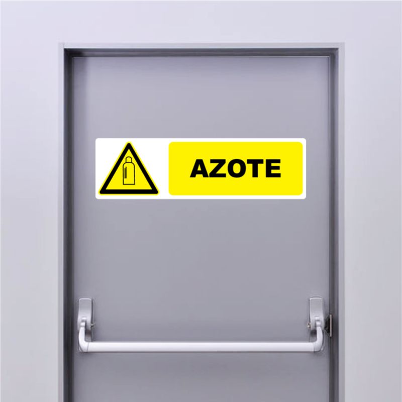 Autocollant Pictogramme danger azote