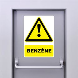 Autocollant Panneau danger benzène