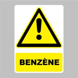 Sticker Panneau danger benzène