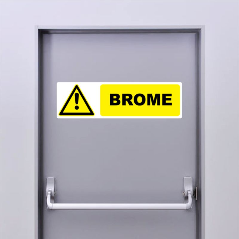 Autocollant Pictogramme danger brome