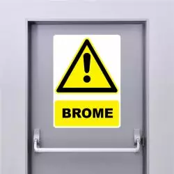 Autocollant Panneau danger brome