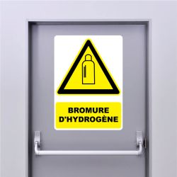 Autocollant Panneau danger bromure d'hydrogène