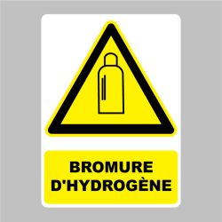 Autocollant Panneau danger bromure d'hydrogène