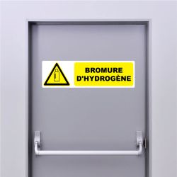 Autocollant Pictogramme danger bromure d'hydrogène