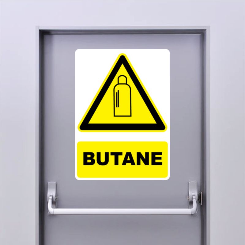 Autocollant Panneau danger butane