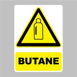 Sticker Panneau danger butane