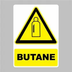 Sticker Panneau danger butane