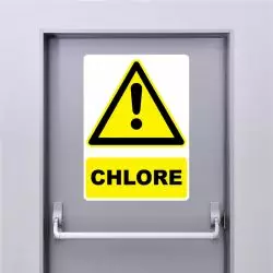 Autocollant Panneau danger chlore