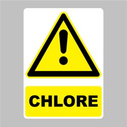 Sticker Panneau danger chlore