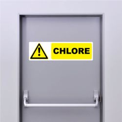 Autocollant Pictogramme danger chlore