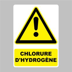 Sticker Panneau danger chlorure d'hydrogène