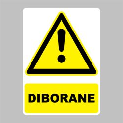 Sticker Panneau danger diborane