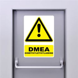 Autocollant Panneau danger diméthyléthylamine DMEA
