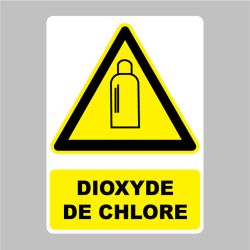 Autocollant Panneau danger dioxyde de chlore