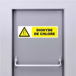 Autocollant Pictogramme danger dioxyde de chlore