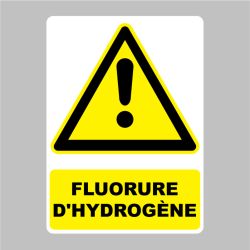 Sticker Panneau danger fluorure d'hydrogène