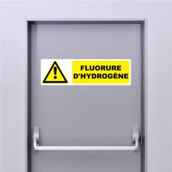 Autocollant Pictogramme danger fluorure d'hydrogène