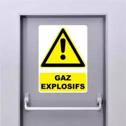 Autocollant Panneau danger Gaz explosifs