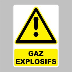Sticker Panneau danger Gaz explosifs