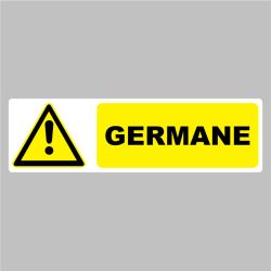 Sticker Pictogramme danger Germane