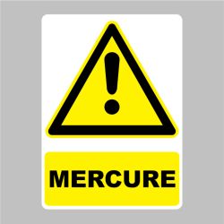 Sticker Panneau danger Mercure
