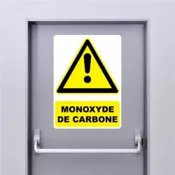 Autocollant Panneau danger Monoxyde de carbone