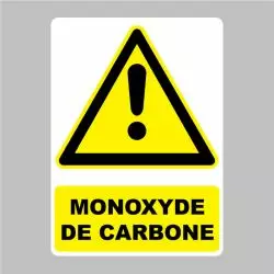 Sticker Panneau danger Monoxyde de carbone