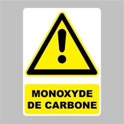 Autocollant Panneau danger Monoxyde de carbone
