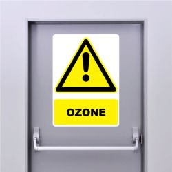 Autocollant Panneau danger Ozone