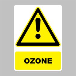 Autocollant Panneau danger Ozone