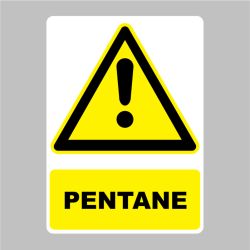 Sticker Panneau danger Pentane