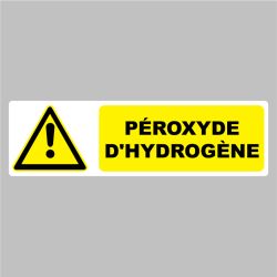Autocollant Pictogramme danger Péroxyde d'hydrogène