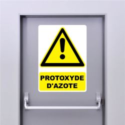 Autocollant Panneau danger Protoxyde d'azote