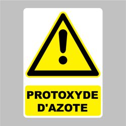 Autocollant Panneau danger Protoxyde d'azote