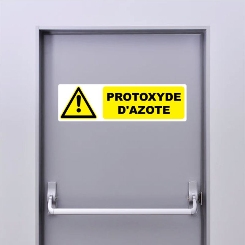 Autocollant Pictogramme danger Protoxyde d'azote