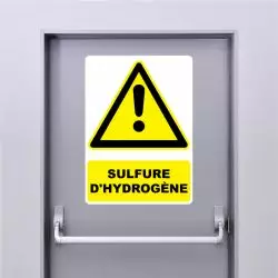 Autocollant Panneau danger Sulfure d'hydrogène