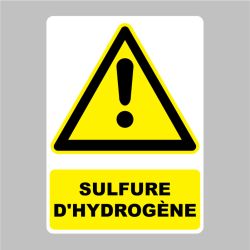 Autocollant Panneau danger Sulfure d'hydrogène
