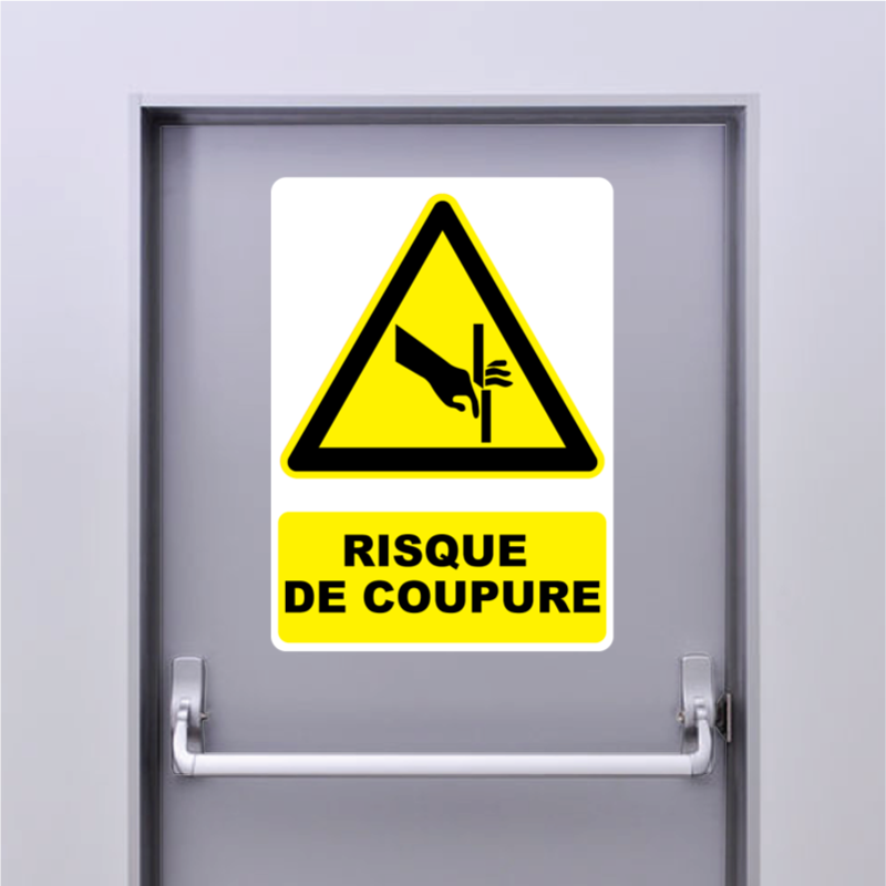 Autocollant Panneau danger de coupure