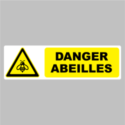 Sticker Pictogramme Danger abeilles