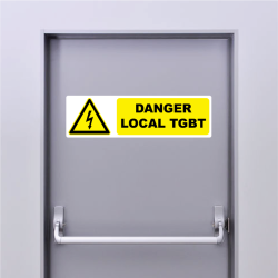 Autocollant Pictogramme Danger local TGBT