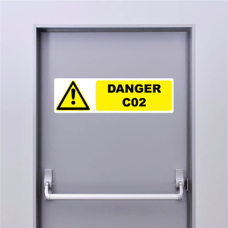 Autocollant Pictogramme danger CO2