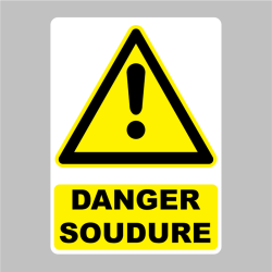 Sticker Panneau danger soudure