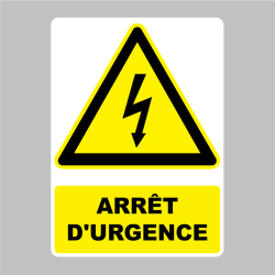 Sticker Panneau arrêt d'urgence