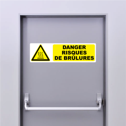 Autocollant Pictogramme danger risques de bûlures