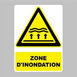 Sticker Panneau zone d'inondation