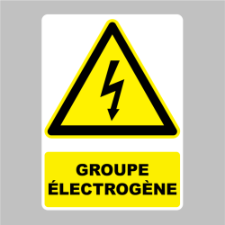 Sticker Panneau groupe électrogène