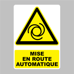 Sticker Panneau mise en route automatique