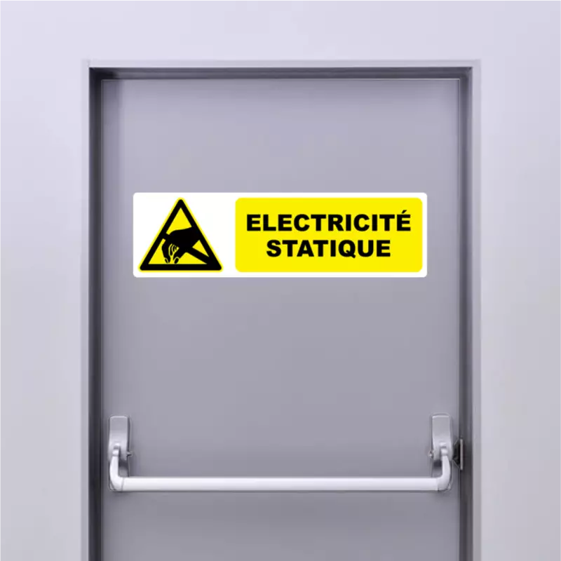 Autocollant Pictogramme électricité statique Autocollant Pictogramme électricité statique